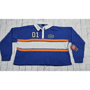 Colosseum WOMENS SIZE L University of Florida Gators Fleece Lined Polo Crop